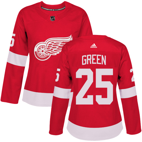 Adidas Detroit Red Wings 25 Mike Green Red Home Authentic Women Stitched NHL Jersey